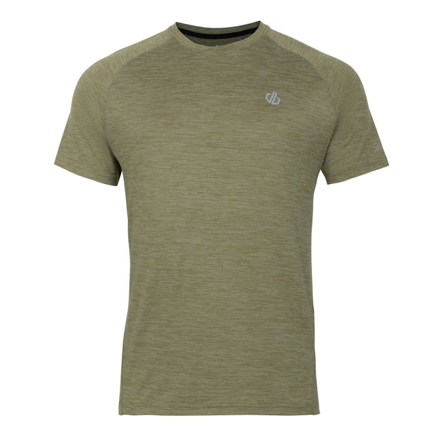 92% Polyester, 8% Elastan. Gewebetechnik: Antibakteriell, Leicht, Q-Wic Plus-Polyester. Gewebe: Weiche Haptik. Design: Logo, meliert. Reflektierende Details. Rundhalsausschnitt. Kurzärmlig. XS: 90,17 cm. S: 96,52 cm. M: 102 cm. L: 107 cm. XL: 112 cm. XXL: 121,92 cm. 3XL: 129,54 cm.