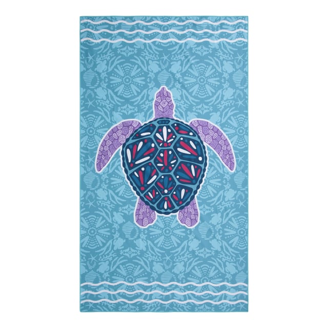 Fabric Technology: Antibacterial, Lightweight, Quick Dry. Fabric: Microfibre, Soft Touch. Length: 150cm. Width: 85cm. Design: Leaves, Printed, Starfish, Turtle, Wave.