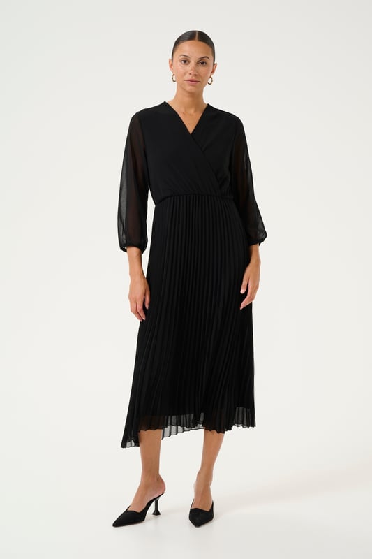 Feminine,Midi-Länge,3/4 Ärmel  Schonwäsche 30°, Nicht bleichen, Nicht im Trockner trocknen, Liegend trocken., Kalt bügeln max. 110° C, Trockenreinigung  100% Polyester
