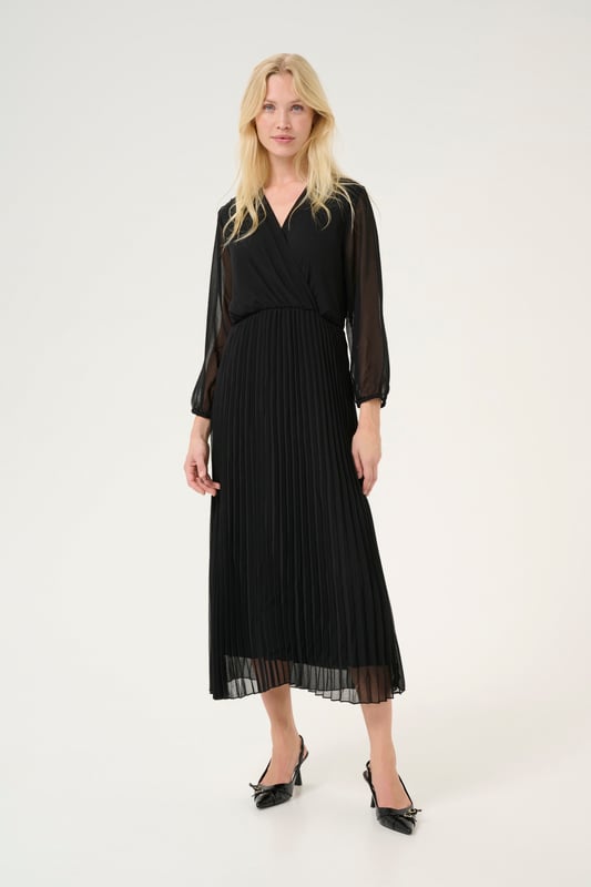 Feminine,Midi-Länge,3/4 Ärmel  Schonwäsche 30°, Nicht bleichen, Nicht im Trockner trocknen, Liegend trocken., Kalt bügeln max. 110° C, Trockenreinigung  100% Polyester