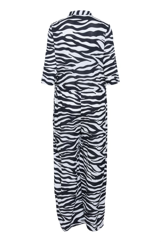 Regular fit,Elastische taille,Lange lengte,3/4 mouwen  Fijne was 30°, niet bleken, niet in de droger drogen, Liggend laten drogen in de schaduw, warm strijken max. 150° C, Chemisch laten reinigen.  100% Viscose (LENZING™ ECOVERO™)