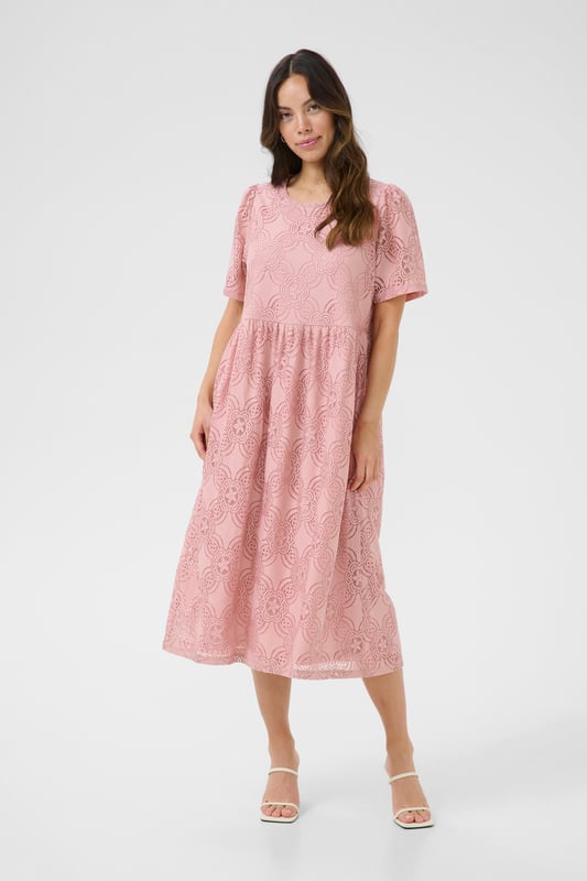 Feminine,Midi lengte,Korte mouwen  Fijne was 30°, niet bleken, niet in de droger drogen, Druipnat ophangen in de schaduw, koud strijken max. 110° C, Droogreiniging  70% Polyamide,30% Katoen