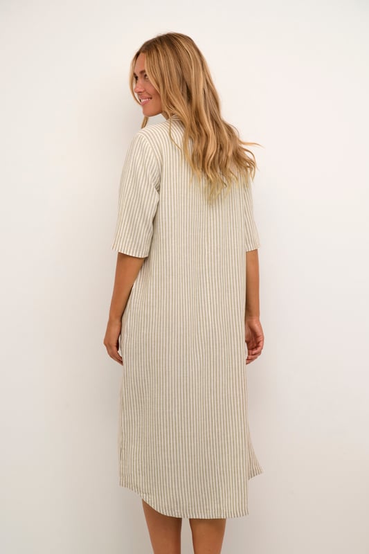 Relaxed fit,Midi lengte,Elleboog lengte  Fijne was 30°, niet bleken, niet in de droger drogen, Druipnat ophangen in de schaduw, warm strijken max. 150° C, Droogreiniging  70% Viscose (LivaEco™),30% Linnen