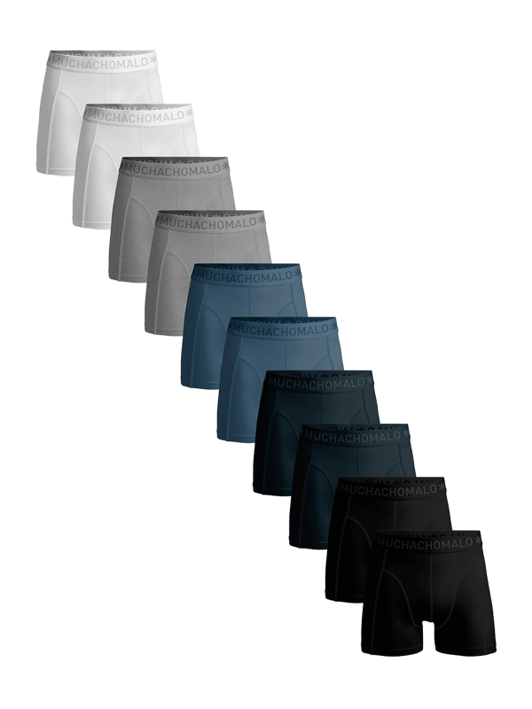 Die Boxershorts/Slips von Muchachomalo sind perfekt geschnitten und aus hochwertiger Baumwolle gefertigt. Ein weiches und elastisches Bündchen mit dem Microfaser-Logo sorgt für zusätzlichen Komfort.  Spezifikationen • Normale Passform • Flache Nähte für zusätzlichen Komfort • Weiches Bündchen mit dem Muchachomalo-Logo  Pflegehinweise • Waschbar bei 30 Grad • Nicht im Trockner trocknen • Bei mittlerer Temperatur bügeln (2 Punkte)  Warum Muchachomalo? Muchachomalo arbeitet nur mit BSCI- und OEKO-TEX-zertifizierten Fabriken. Diese Fabriken haben sich verpflichtet, die Arbeitsbedingungen kontinuierlich zu verbessern. Sie setzen sich für das Recht ein, Gewerkschaften zu bilden, sorgen für sichere Arbeitsbedingungen und lehnen Zwangsarbeit sowie Kinderarbeit ab. Sie ermöglichen es auch Verbrauchern und Unternehmen, verantwortungsbewusste Entscheidungen zu treffen, die unseren Planeten für zukünftige Generationen schützen.