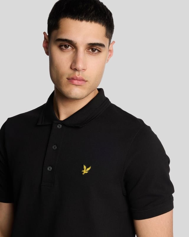 Subtle updates to our classic polo shirts keep them current. This one is cut from soft, breathable cotton-blend with added elastane for a bit of stretch. It's finished with a tipped collar and cuffs and embroidered with our emblematic eagle logo.- Classic collar 
- Front button fastening 
- Short sleeves 
- Tipped collar and cuffs
- Composition: 97% cotton, 3% elastane