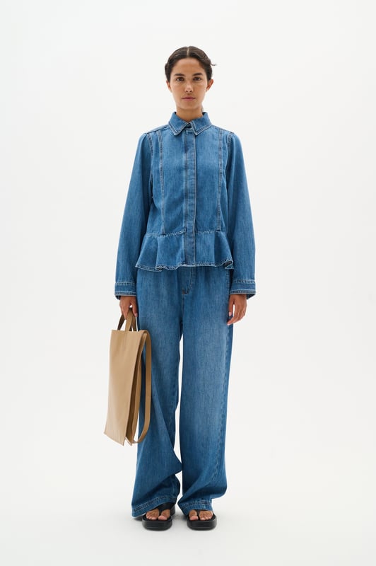 Relaxed fit,Elastische taille,Lange lengte,Straight  Wassen op 30°, niet bleken, niet in de droger drogen, Druipnat ophangen in de schaduw, warm strijken max. 150° C, Droogreiniging  64% Katoen,36% Lyocell