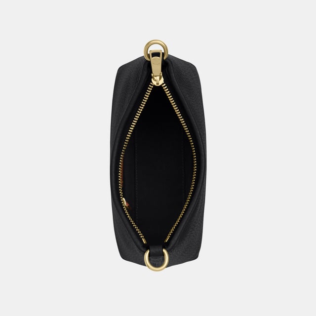 Laurel Small Shoulder Bag in Lux Pebble Leather, Inside zip pocket,  Length: 19.00 cm,  Width: 8.50 cm,  Height: 15.50 cm