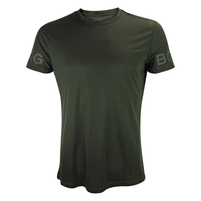 Borg Light T-shirt - Sustainable Performance Wear: Elevate your active wardrobe with the Björn Borg Borg Light T-shirt, designed for those who demand both style and sustainability. Crafted from 100% recycled polyester, this performance tee offers a regular fit and features a longer length, making it ideal for high-intensity workouts, especially those involving overhead movements. The T-shirt is quick-drying and includes iconic Borg branding on the sleeves, combining function and fashion effortlessly. Perfect for year-round use, this versatile T-shirt is available in a range of seasonal colors. Extra Product Details:. 100% Recycled Polyester Regular Fit with Longer length Quick-Drying Fabric Borg Print on Arms Round Neckline Machine Washable Ideal for All Seasons. This T-shirt is an essential addition to any fitness enthusiast's wardrobe, delivering performance while contributing to a more sustainable planet.