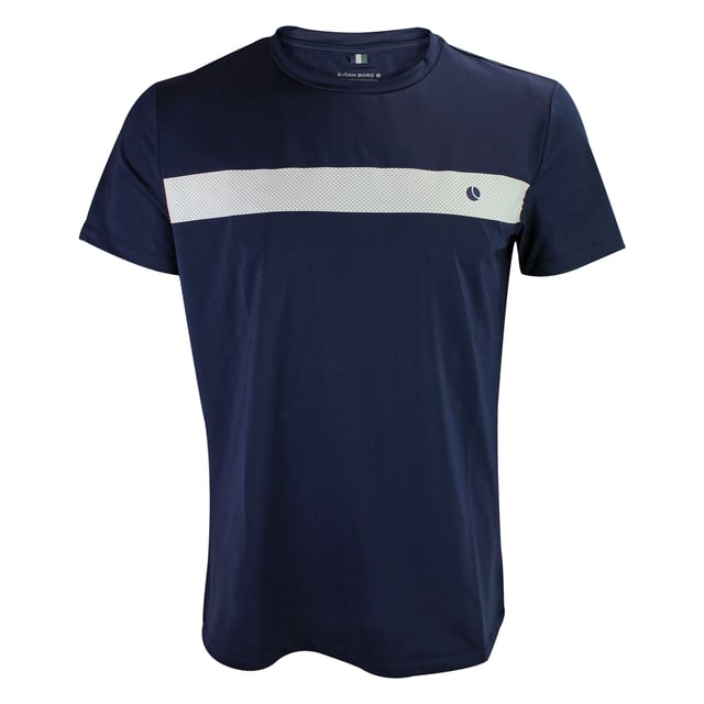 Ace Light T-shirt - Performance and Comfort in Motion: Upgrade your athletic wear with the Björn Borg Ace Light T-shirt, crafted for those who prioritize performance and comfort. Made from soft, recycled polyester, this lightweight tee offers a regular fit and enhanced breathability, making it perfect for high-energy activities. Its classic design is complemented by a ribbed round neck and the iconic Borg logo on the chest. Extra Product Details:. 100% Recycled Polyester Regular Fit Breathable Fabric Ribbed Round Neck Machine Washable. This T-shirt is the perfect combination of style, comfort, and sustainability, ideal for any workout routine.