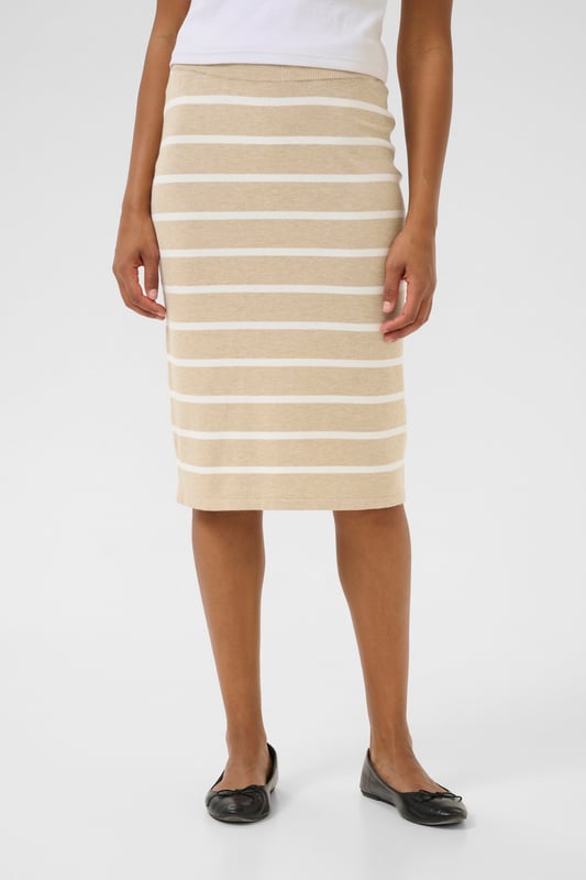 Model: , Pasform: Regular fit, Talje: High waist, Længde: Below knee length  30 degrees gentle wash, do not bleach, do not tumble dry, Flat drying in the shade, cold iron max. 110° C, Dry clean only  80% Viscose,20% Nylon