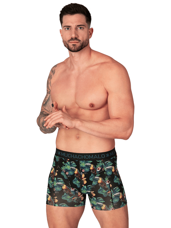 Die Boxershorts/Slips von Muchachomalo sind perfekt geschnitten und aus hochwertiger Baumwolle gefertigt. Ein weiches und elastisches Bündchen mit dem Microfaser-Logo sorgt für zusätzlichen Komfort.  Spezifikationen • Normale Passform • Flache Nähte für zusätzlichen Komfort • Weiches Bündchen mit dem Muchachomalo-Logo  Pflegehinweise • Waschbar bei 30 Grad • Nicht im Trockner trocknen • Bei mittlerer Temperatur bügeln (2 Punkte)  Warum Muchachomalo? Muchachomalo arbeitet nur mit BSCI- und OEKO-TEX-zertifizierten Fabriken. Diese Fabriken haben sich verpflichtet, die Arbeitsbedingungen kontinuierlich zu verbessern. Sie setzen sich für das Recht ein, Gewerkschaften zu bilden, sorgen für sichere Arbeitsbedingungen und lehnen Zwangsarbeit sowie Kinderarbeit ab. Sie ermöglichen es auch Verbrauchern und Unternehmen, verantwortungsbewusste Entscheidungen zu treffen, die unseren Planeten für zukünftige Generationen schützen.