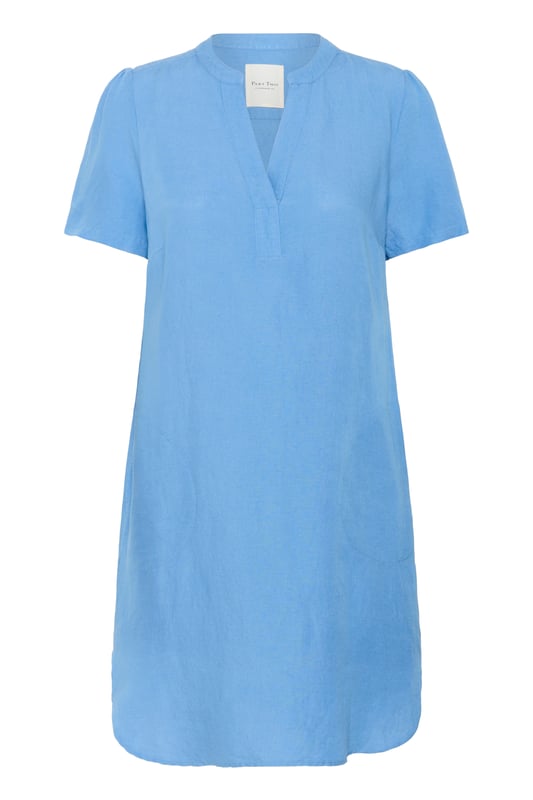Regular fit,Boven de knie,Korte mouwen  Fijne was 30°, niet bleken, niet in de droger drogen, Druipnat ophangen in de schaduw, koud strijken max. 110° C, Droogreiniging  50% Linnen,50% Viscose (LENZING™ ECOVERO™)