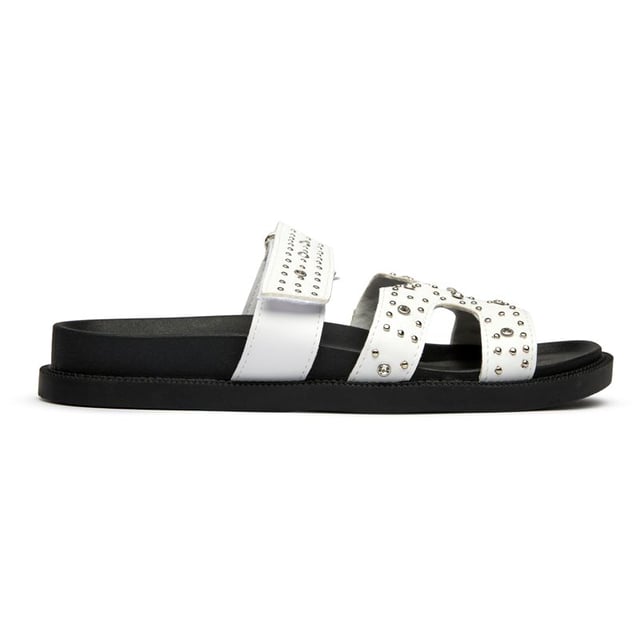 Witte Solesister Hope sandalen met studs voor dames, gemaakt van synthetisch materiaal en een synthetische zool. Voorzien van klittenbandsluiting aan de bovenkant voor een goede pasvorm en een synthetische voering en binnenzool.
