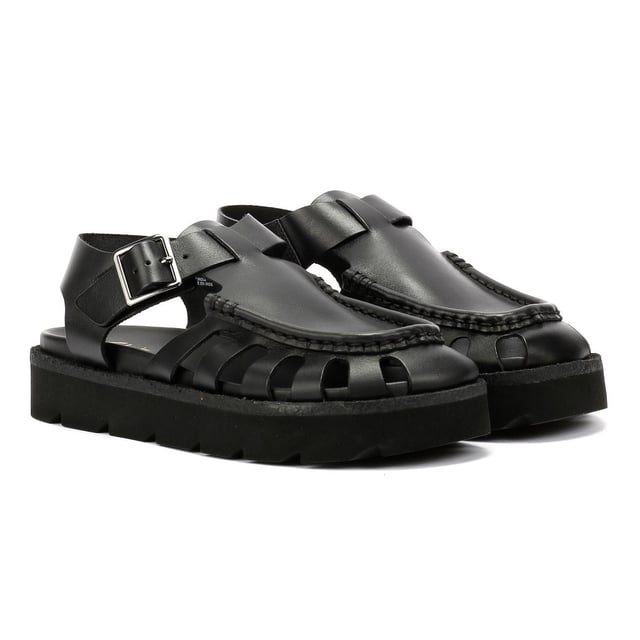 Clarks Originals Meadow Buckle Leather Women's Black Sandals