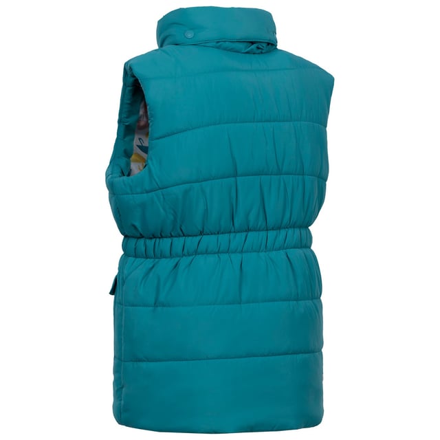 100% Polyester. Vulling: Geïsoleerd, Lichtgewicht. Ontwerp: Logo, Quilted. Stoftechnologie: Duurzaam. Elastische taille, onbeperkte bewegingsvrijheid. Mouwtype: Mouwloos. Halslijn: Staande Kraag. Kap Kenmerken: Opvouwbaar. Zakken: 2 opgestikte zakken, klepsluiting. Bevestiging: Volledige ritssluiting. 2-3 jaar: 21 in. 3-4 jaar: 22 in. 5-6 jaar: 24 in. 7-8 jaar: 26 in. 11-12 jaar: 31 in. 9-10 jaar: 28 in.