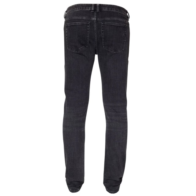 Pantalones vaqueros grises Diesel, cierre de botones, 95 % algodón, 3 % elastomultiéster, 2 % elastano-spandex. Corte ajustado, marca Diesel