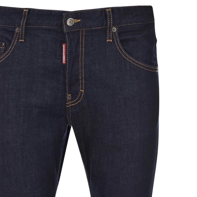 Skater Jean, Button Closure, Made In Romania, 99% Cotton, 1% Elastane, Dark Denim, Navy Blue Denim,  Slim Fit With A Tapered Leg, Plain Navy Blue Jeans, Skater jeans in a Navy Wash