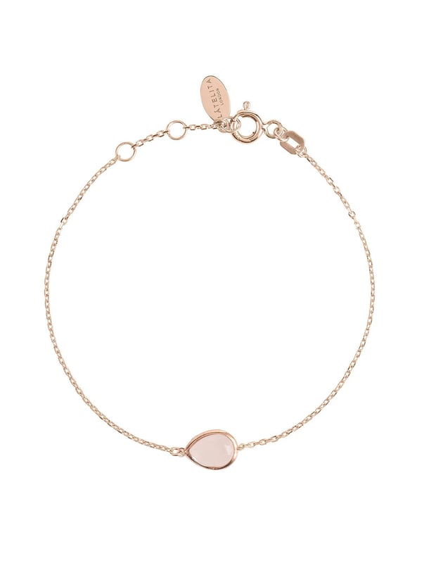 Introducing the Pisa Mini Teardrop Bracelet, a dainty and delicate accessory for those who like understated elegance. A tiny gemstone is set on a fine chain that has been handcrafted in 925 sterling silver and dipped in 22ct rosegold. This bracelet is available in a variety of sweets hues that will look great with all of your favourite clothing.This bracelet, which is inspired by the glitz and glamour of the Italian Riviera combined with the understated elegance of European design, is a thoughtful present for a birthday, loved one, or as a small favour for bridesmaids. Finishing details include a lobster clasp and size adjuster (15 to 17.5cm) making it easy to find the perfect fit. This bracelet is also lightweight (1.1g), making it comfortable to wear all day long.The rose quartz is the secondary and complimentary birthstone for January. It is a stone that symbolizes love, compassion, and healing. It is said to be helpful in attracting and maintaining relationships. It is also believed to promote self-love and self-esteem. Rose quartz is a popular choice for jewellery because of its beauty and meaning.Do you want to add a little colour to your wardrobe? Check out the full collection and discover the perfect piece for you or a loved one.
