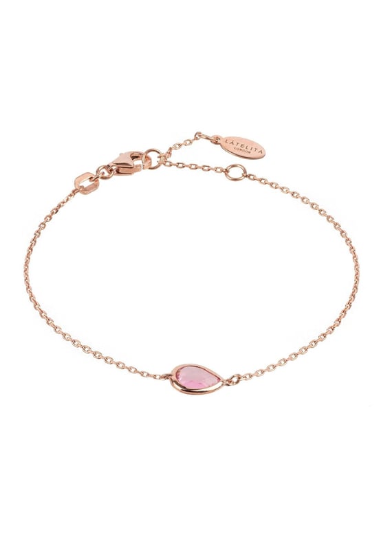 Introducing the Pisa Mini Teardrop Bracelet, a dainty and delicate accessory for those who like understated elegance. A tiny gemstone is set on a fine chain that has been handcrafted in 925 sterling silver and dipped in 22ct rosegold. This bracelet is available in a variety of sweets hues that will look great with all of your favourite clothing.This bracelet, which is inspired by the glitz and glamour of the Italian Riviera combined with the understated elegance of European design, is a thoughtful present for a birthday, loved one, or as a small favour for bridesmaids. Finishing details include a lobster clasp and size adjuster (15 to 17.5cm) making it easy to find the perfect fit. This bracelet is also lightweight (1.1g), making it comfortable to wear all day long.The rose quartz is the secondary and complimentary birthstone for January. It is a stone that symbolizes love, compassion, and healing. It is said to be helpful in attracting and maintaining relationships. It is also believed to promote self-love and self-esteem. Rose quartz is a popular choice for jewellery because of its beauty and meaning.Do you want to add a little colour to your wardrobe? Check out the full collection and discover the perfect piece for you or a loved one.