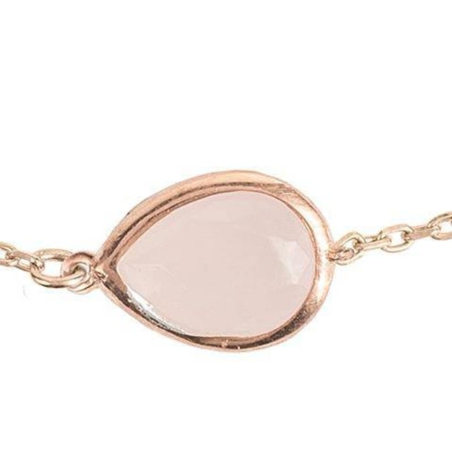 Introducing the Pisa Mini Teardrop Bracelet, a dainty and delicate accessory for those who like understated elegance. A tiny gemstone is set on a fine chain that has been handcrafted in 925 sterling silver and dipped in 22ct rosegold. This bracelet is available in a variety of sweets hues that will look great with all of your favourite clothing.This bracelet, which is inspired by the glitz and glamour of the Italian Riviera combined with the understated elegance of European design, is a thoughtful present for a birthday, loved one, or as a small favour for bridesmaids. Finishing details include a lobster clasp and size adjuster (15 to 17.5cm) making it easy to find the perfect fit. This bracelet is also lightweight (1.1g), making it comfortable to wear all day long.The rose quartz is the secondary and complimentary birthstone for January. It is a stone that symbolizes love, compassion, and healing. It is said to be helpful in attracting and maintaining relationships. It is also believed to promote self-love and self-esteem. Rose quartz is a popular choice for jewellery because of its beauty and meaning.Do you want to add a little colour to your wardrobe? Check out the full collection and discover the perfect piece for you or a loved one.
