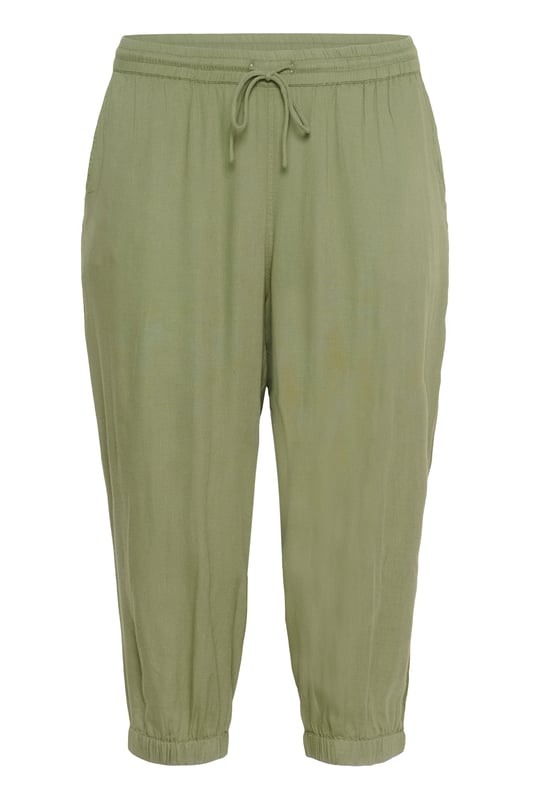 Model: , Pasform: Regular fit, Talje: Regular Waist, Længde: Mid calf  30 degrees gentle wash, do not bleach, do not tumble dry, Line drying in the shade, warm iron max. 150° C, Dry clean only  70% Viscose (LivaEco™),30% Linen