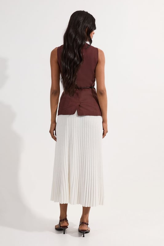 Pleated Rib Knitted Skirt