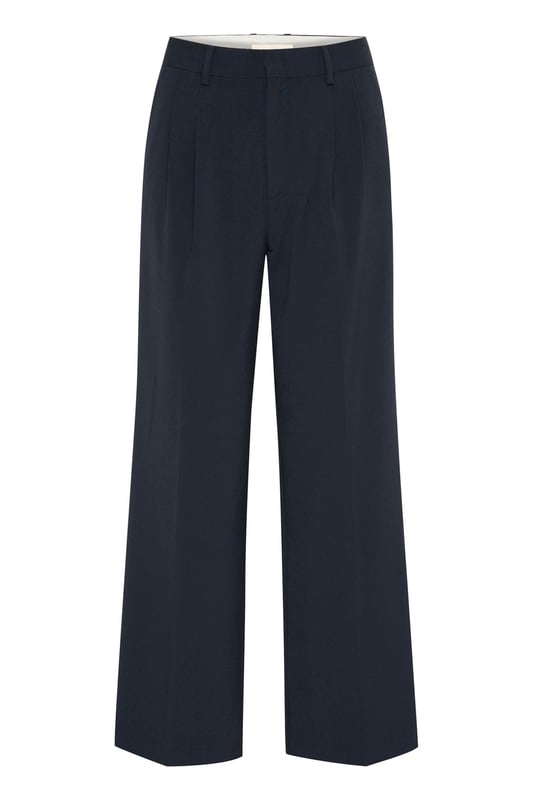 Classic fit,Regular taille,Lange lengte,Relaxed  Fijne was 30°, niet bleken, niet in de droger drogen, Druipnat ophangen in de schaduw, koud strijken max. 110° C, Droogreiniging  63% Polyester (Gerecycled),33% Viscose,4% Elastaan