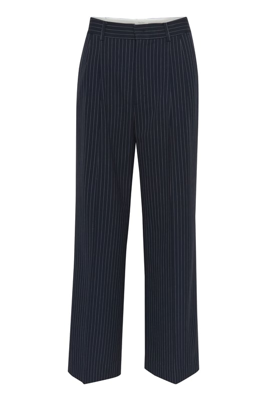 Classic fit,Normale Passform,Lang,Weite leg  Schonwäsche 30°, Nicht bleichen, Nicht im Trockner trocknen, Tropnass aufhängen im Schatten, Kalt bügeln max. 110° C, Trockenreinigung  63% Polyester (Recycelt),33% Viskose,4% Elasthan