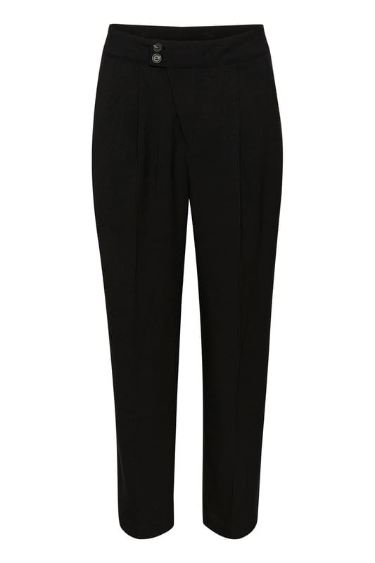 Regular fit,Hoge taille,Enkel lengte,Straight  Wassen op 30°, niet bleken, niet in de droger drogen, Druipnat ophangen in de schaduw, koud strijken max. 110° C, Droogreiniging  64% Polyester (Gerecycled),33% Viscose,3% Elastaan