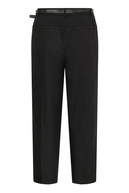 Regular fit,Hoge taille,Cropped lengte,Straight  Wassen op 30°, niet bleken, niet in de droger drogen, Druipnat ophangen in de schaduw, warm strijken max. 150° C, Droogreiniging  82% Polyester,16% Viscose,2% Elastaan
