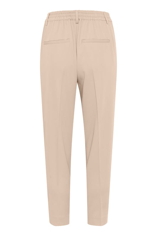 Casual fit,Hoge taille,Cropped lengte,Straight  Wassen op 30°, niet bleken, niet in de droger drogen, Druipnat ophangen in de schaduw, koud strijken max. 110° C, Droogreiniging  77% Polyester (Gerecycled),18% Viscose,5% Elastaan