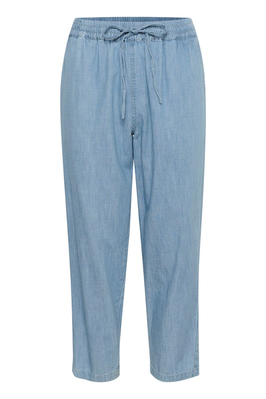 Regular fit,Hoge taille,Cropped lengte,Straight  Wassen op 30°, niet bleken, drogen in droger behoedzaam, Druipnat ophangen in de schaduw, warm strijken max. 150° C, Droogreiniging  100% Katoen