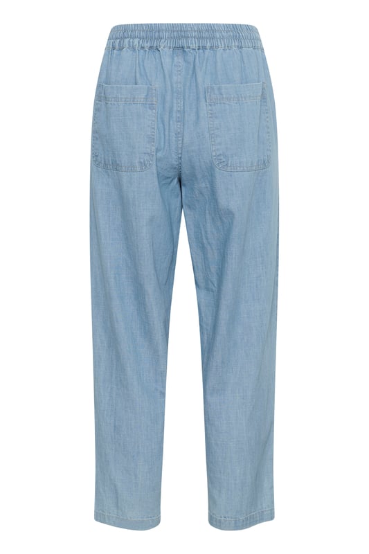 Regular fit,Hoge taille,Cropped lengte,Straight  Wassen op 30°, niet bleken, drogen in droger behoedzaam, Druipnat ophangen in de schaduw, warm strijken max. 150° C, Droogreiniging  100% Katoen