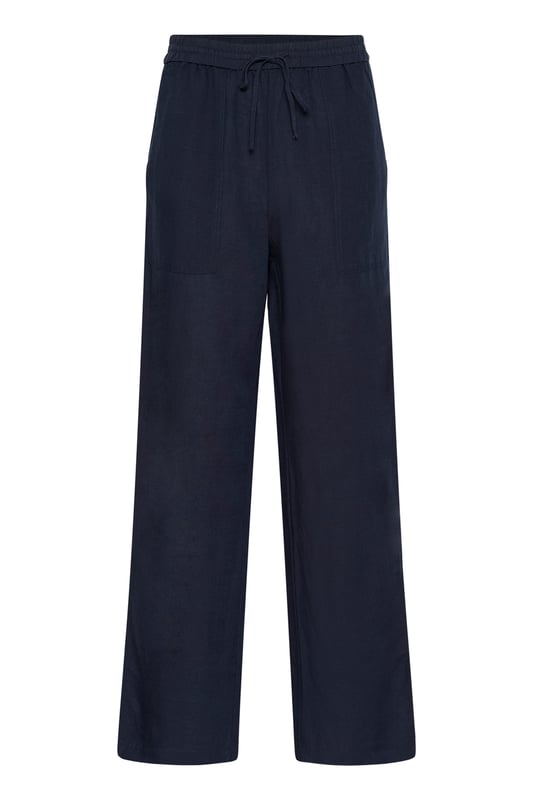Casual fit,Regular taille,Lange lengte,Straight  Fijne was 30°, niet bleken, niet in de droger drogen, Druipnat ophangen in de schaduw, koud strijken max. 110° C, Droogreiniging  50% Linnen,50% Viscose (LENZING™ ECOVERO™)