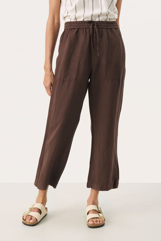 Easy fit,Comfort Taile,Über Knöchellänge,Weite leg  Schonwäsche 30°, Nicht bleichen, Nicht im Trockner trocknen, Tropnass aufhängen im Schatten, Kalt bügeln max. 110° C, Trockenreinigung  50% Leinen,50% Viskose (LENZING™ ECOVERO™)