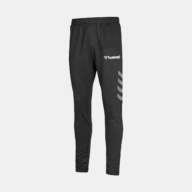 Elasticated waistband with drawstring.Two side pockets.Regular fit.