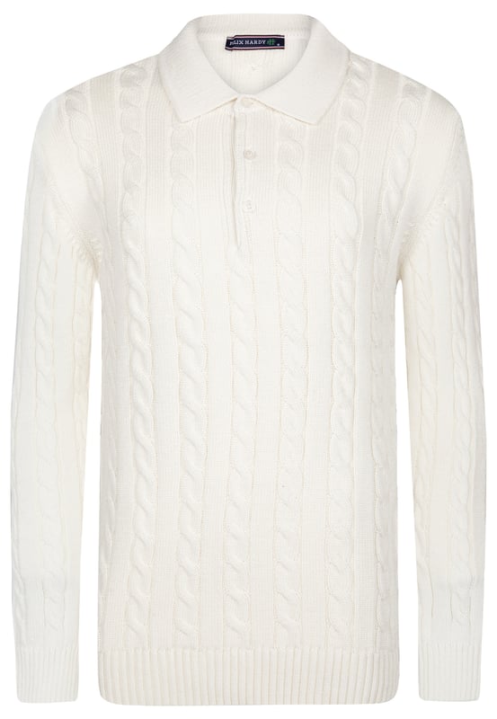 Dieses stilvolle und raffinierte Design vereint Komfort und Qualität. Ideal für die Wintersaison, sorgt seine weiche Textur und robuste Konstruktion an kalten Tagen für Wärme und macht es zu einer vielseitigen Ergänzung für jede Garderobe. Mit Blick auf die neuesten Trends gefertigt, verfügt der Pullover über ein elegantes, dickes Zopfmuster, das eine moderne und schicke Note verleiht. Der Polokragen bietet ein klassisches und vielseitiges Erscheinungsbild, während die langen Ärmel zusätzlichen Schutz und Komfort bieten. Perfekt für den täglichen Gebrauch, lässt sich der Pullover mühelos mit Jeans oder Hosen für einen smart-casual Look kombinieren. Für ein lässiges, aber raffiniertes Ensemble kombinieren Sie den Pullover mit Chinos oder Jeans. Tragen Sie ihn unter einer Jacke oder einem Mantel für zusätzliche Wärme und Stil bei kälterem Wetter. Die Pflege dieses Pullovers ist einfach, Handwäsche wird empfohlen oder Maschinenwäsche in kaltem Wasser im Schonwaschgang. Bei Bedarf auf niedriger Hitze bügeln und auf Bleichmittel und chemische Reinigung verzichten, um die Qualität zu erhalten. Der dicke Zopfmuster Herren-Polopullover mit langen Ärmeln von Felix Hardy besticht durch hochwertige Materialien und sorgfältige Verarbeitung, wodurch er zu einem unverzichtbaren Stück in Ihrer Garderobe diesen Winter wird. Bleiben Sie die ganze Saison über gemütlich und stilvoll!