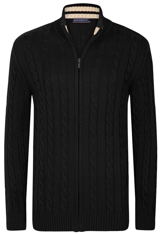 Der Herren-Stehkragenpullover mit Zopfmuster von Felix Hardy vereint Stil und Komfort mühelos. Das Zopfmuster verleiht einen klassischen Touch und spiegelt Felix Hardys Engagement für hochwertige Handwerkskunst und zeitgenössisches Design wider. Ideal für den täglichen Gebrauch, bietet dieser Pullover sowohl Wärme als auch Atmungsaktivität und eignet sich hervorragend für Lagenlooks bei kühlerem Wetter oder in Übergangszeiten. Der Stehkragen verstärkt das anspruchsvolle Erscheinungsbild und ist perfekt für verschiedene Anlässe, von legeren Ausflügen bis hin zu gehobeneren Veranstaltungen. Kombinieren Sie ihn mit Jeans oder Chinos für ein smart-casual Ensemble oder tragen Sie ihn über einem Hemd für zusätzliche Wärme und Stil. Erhältlich in verschiedenen Farben, um unterschiedliche Vorlieben zu erfüllen, und pflegeleicht durch maschinenwaschbare Eigenschaften.