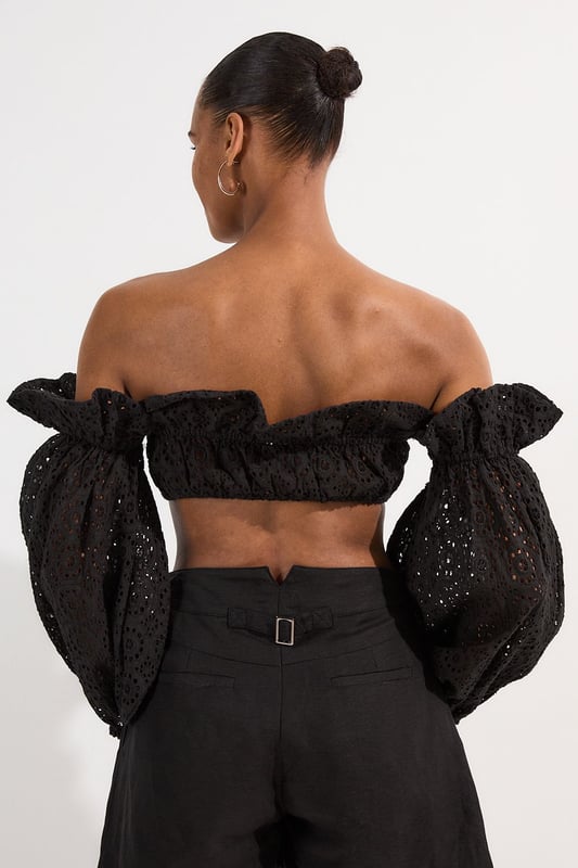 Beach Woven Bardot Beach Top