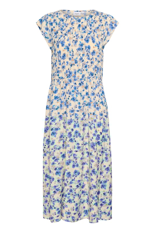 Regular fit,Midi lengte,Korte mouwen  Fijne was 30°, niet bleken, niet in de droger drogen, Druipnat ophangen in de schaduw, koud strijken max. 110° C, Droogreiniging  100% Viscose (LENZING™ ECOVERO™)