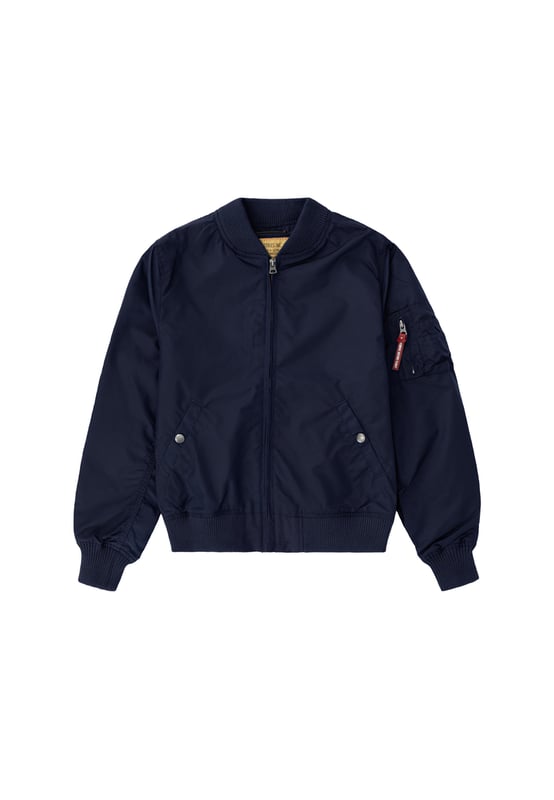 La chaqueta bomber MA-1 TT es una excelente opción para niños. Está hecha de nailon 2Tone y tiene un bolsillo en la manga. El RBF Tag es un gran complemento para esta chaqueta.