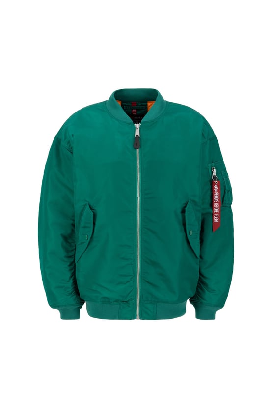 This is the MA-1 Core bomber jacket for women from Alpha Industries. This stylish and practical jacket is perfect for your everyday challenges. It is made from Flight Nylon, features an oversized fit, and has a water-repellent finish.