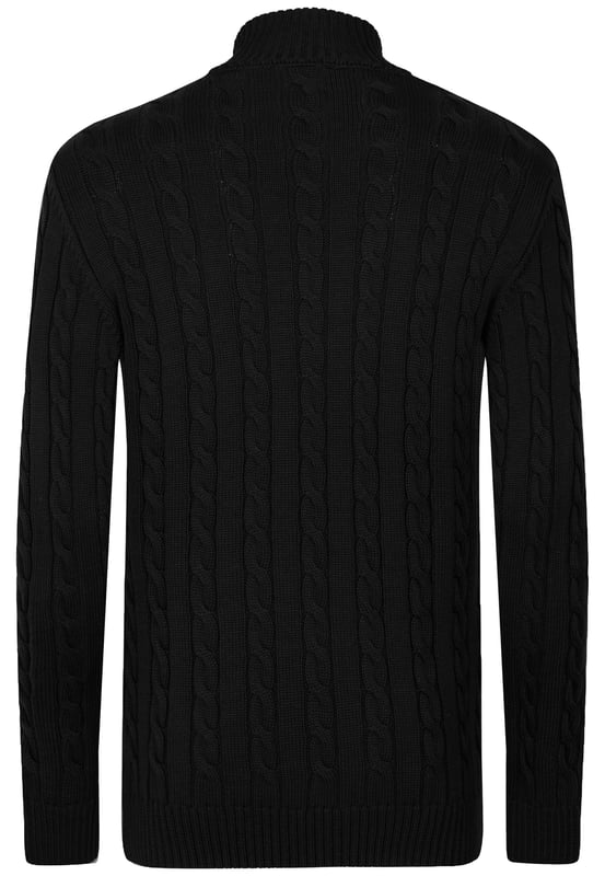 Felix Hardys Herren-Halbreißverschluss-Pullover mit Zopfmuster vereinen Eleganz und Komfort. Aus Baumwolle gefertigt, bieten sie ein natürliches und angenehmes Tragegefühl. Das klassische Zopfmuster-Design mit Halbreißverschluss verleiht diesen Pullovern einen zeitlosen und vielseitigen Look, während der hochwertige Stoff Weichheit und Haltbarkeit gewährleistet.Die Pullover bieten mehrere wichtige Eigenschaften und Vorteile. Hergestellt aus hochwertigen Materialien, garantieren sie Weichheit und Widerstandsfähigkeit. Das klassische Zopfmuster mit Halbreißverschluss betont ihre zeitlose Anziehungskraft und macht sie für verschiedene Anlässe geeignet, dank ihres schlichten und eleganten Stils. Komfort steht im Vordergrund, mit einer flexiblen Struktur und einer bequemen Passform, die ideal für ganztägiges Tragen ist.Die Pullover lassen sich mühelos mit Jeans, Hosen oder Chinos kombinieren und sind in verschiedenen Farben erhältlich, um den persönlichen Stilvorlieben gerecht zu werden. Saisonale Vielseitigkeit macht sie passend für Frühling, Herbst und kühlere Sommertage. Stil-Tipps umfassen lässig-schicke Optionen wie die Kombination mit Jeans und Stiefeln oder elegante Abendlooks mit maßgeschneiderten Hosen und eleganten Schuhen. In kälteren Wetterlagen können Sie sie mit einer Jacke oder einem Mantel für zusätzliche Wärme und Stil kombinieren.Pflegehinweise empfehlen Handwäsche oder Maschinenwäsche in kaltem Wasser, Bügeln bei niedriger Hitze und Vermeidung von Bleichmitteln oder chemischer Reinigung. Mit sorgfältiger Aufmerksamkeit für Details und Verwendung hochwertiger Materialien sind Felix Hardys Herren-Halbreißverschluss-Pullover mit Zopfmuster darauf ausgelegt, sowohl Stil als auch Komfort zu bieten und sie zu einem vielseitigen Kleiderschrank-Essential für jede Jahreszeit zu machen.