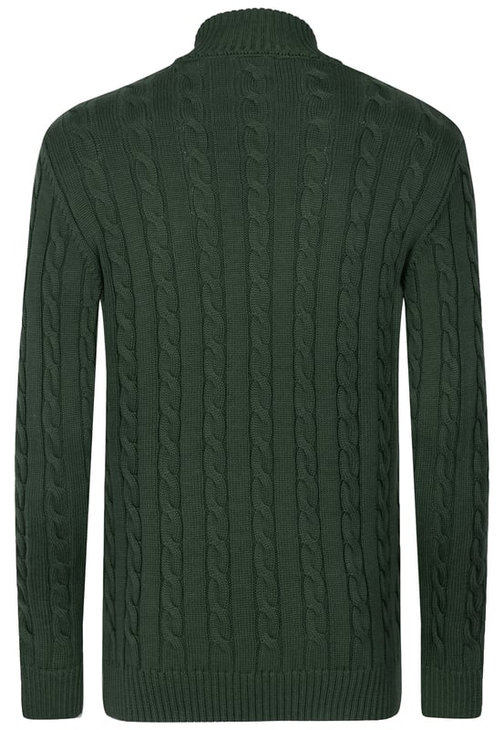 Felix Hardys Herren-Halbreißverschluss-Pullover mit Zopfmuster vereinen Eleganz und Komfort. Aus Baumwolle gefertigt, bieten sie ein natürliches und angenehmes Tragegefühl. Das klassische Zopfmuster-Design mit Halbreißverschluss verleiht diesen Pullovern einen zeitlosen und vielseitigen Look, während der hochwertige Stoff Weichheit und Haltbarkeit gewährleistet.Die Pullover bieten mehrere wichtige Eigenschaften und Vorteile. Hergestellt aus hochwertigen Materialien, garantieren sie Weichheit und Widerstandsfähigkeit. Das klassische Zopfmuster mit Halbreißverschluss betont ihre zeitlose Anziehungskraft und macht sie für verschiedene Anlässe geeignet, dank ihres schlichten und eleganten Stils. Komfort steht im Vordergrund, mit einer flexiblen Struktur und einer bequemen Passform, die ideal für ganztägiges Tragen ist.Die Pullover lassen sich mühelos mit Jeans, Hosen oder Chinos kombinieren und sind in verschiedenen Farben erhältlich, um den persönlichen Stilvorlieben gerecht zu werden. Saisonale Vielseitigkeit macht sie passend für Frühling, Herbst und kühlere Sommertage. Stil-Tipps umfassen lässig-schicke Optionen wie die Kombination mit Jeans und Stiefeln oder elegante Abendlooks mit maßgeschneiderten Hosen und eleganten Schuhen. In kälteren Wetterlagen können Sie sie mit einer Jacke oder einem Mantel für zusätzliche Wärme und Stil kombinieren.Pflegehinweise empfehlen Handwäsche oder Maschinenwäsche in kaltem Wasser, Bügeln bei niedriger Hitze und Vermeidung von Bleichmitteln oder chemischer Reinigung. Mit sorgfältiger Aufmerksamkeit für Details und Verwendung hochwertiger Materialien sind Felix Hardys Herren-Halbreißverschluss-Pullover mit Zopfmuster darauf ausgelegt, sowohl Stil als auch Komfort zu bieten und sie zu einem vielseitigen Kleiderschrank-Essential für jede Jahreszeit zu machen.