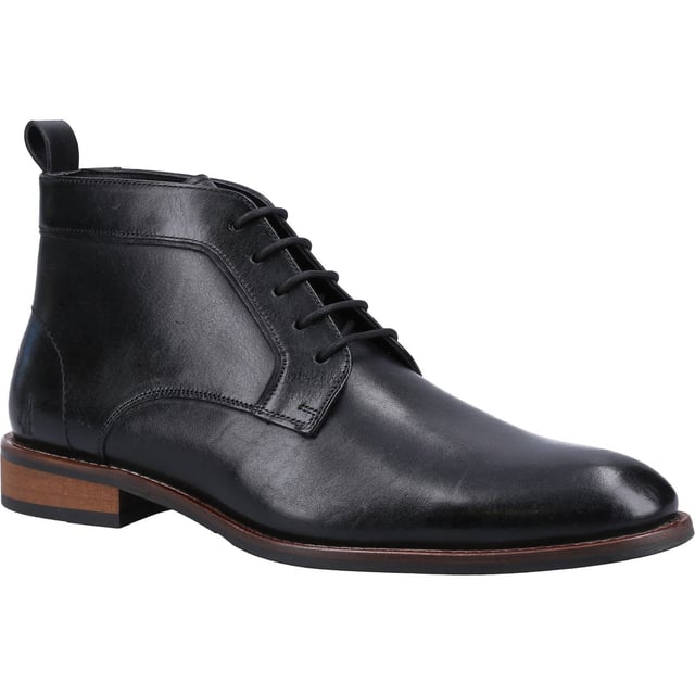Hush Puppies Declan Lace Leather Men's Black Boots With it's classic smart style perfect for work or play, the Declan features a quality leather upper along with an Ortholite Technology insole to keep you comfortable all day long