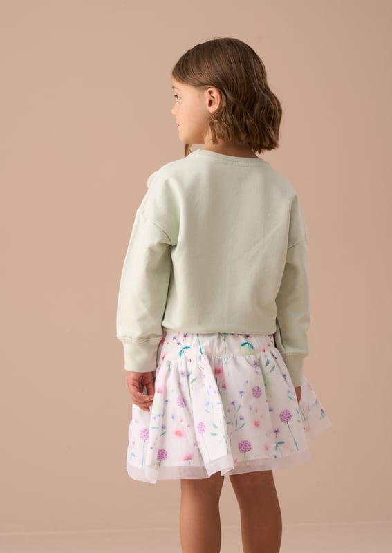 It's   to be! Upgrade your summer wardrobe with our new super soft sweat with delicate flower applique detail. It's a seasonal style staple.
