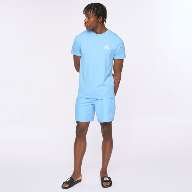 Mens Kings Will Dream Crosby 2.0 Swim Shorts in sky blue- Elasticated waist with drawcord- Side welt pockets- Rear patch pocket- Inner mesh brief- Embroidered logo at left hem- Relaxed fit- Shell: 100% Polyester.  Lining: 100% Polyester mesh.  Machine washable- Ref: KD2R124389ASSTK1