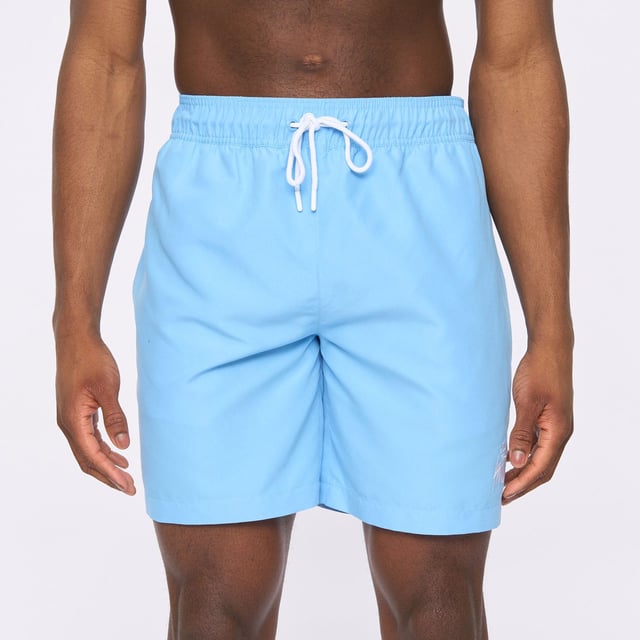 Mens Kings Will Dream Crosby 2.0 Swim Shorts in sky blue- Elasticated waist with drawcord- Side welt pockets- Rear patch pocket- Inner mesh brief- Embroidered logo at left hem- Relaxed fit- Shell: 100% Polyester.  Lining: 100% Polyester mesh.  Machine washable- Ref: KD2R124389ASSTK1