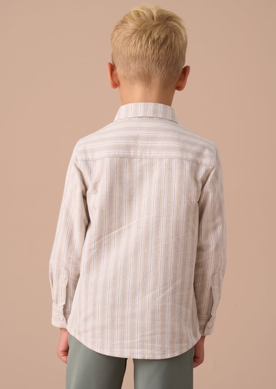 Earn your stripes! Our new stripe shirt is crafted from classic Oxford cotton to give a smart profile. Regular cut with a button-down collar and a versatile   colourway makes for perfect summer styling. Pair with our textured chino for a sharp. stylish outfit.