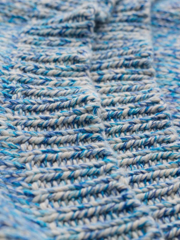 Yarn Twist V Neck Slouch Jumper Crafted with a classic boat neckline and rolled edge detail, this Breton-inspired jumper is designed with a relaxed, drop-shoulder fit and finished with ribbed cuffs and hem. The yarn twist adds depth and texture, perfect for layering or wearing on its own. Handwash. 60cm.